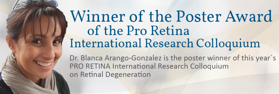 winner of 2019 PRO RETINA International Research Colloquium on Retinal Degeneration